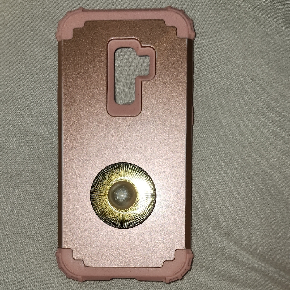 Galaxy S9 Plus Protective Case Pink and Gold Phone Case